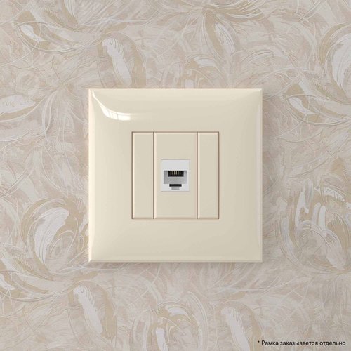 Avanti Телефонная розетка RJ-12 без шторки в стенуодин рная Ванильная дымка - фото 5