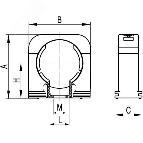 Держатель с крышкой 17 мм полиамид черный - фото 4