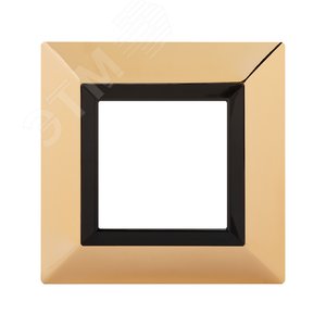 Рамка из металла, ''Avanti'', золотая, 2 модуля - фото 1