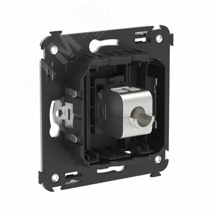 Avanti Компьютерная розетка RJ-45 без шторки в стену, кат.6А одинарная экранированная,  Черный матовый - фото 3