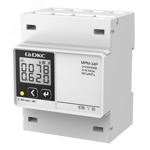 Изображение товара Устройство измерительное многофункциональное на DIN-рейку MPM, ЖК-дисплей, RS-485, Modbus (шт)