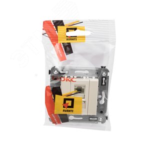 Avanti Розетка RJ-45 в стену 5e одинарная         ''Ванильная дымка '' - фото 5