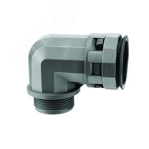 Муфта 90 градусов труба-коробка DN 12мм М20х1.5 полиамид черная - фото 1