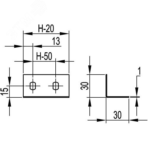 Угол опорный FR H80 - фото 2