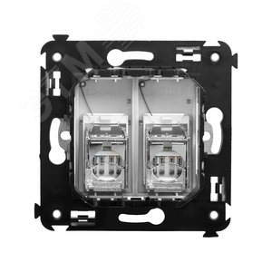 Avanti Компьютерная розетка RJ-45 в стену кат.5e двойная экранированная Закаленная сталь - фото 3