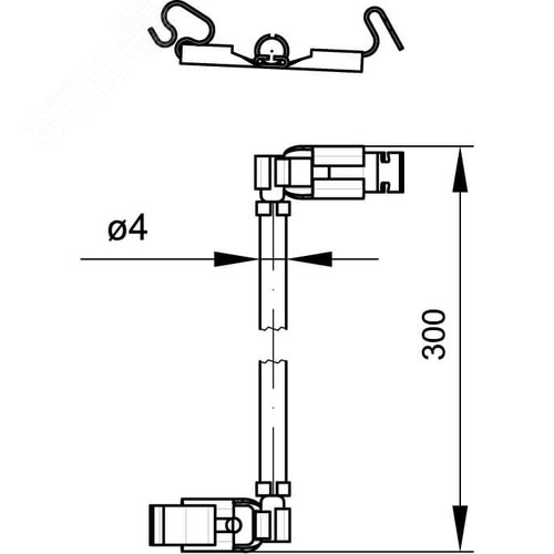 Провод заземления 300 мм с клеммами (для основания и крышки короба) - фото 2