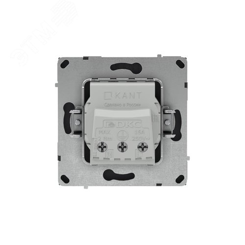 Розетка силовая, 2P+E, с з/ш, KANT, черный уголь - фото 3