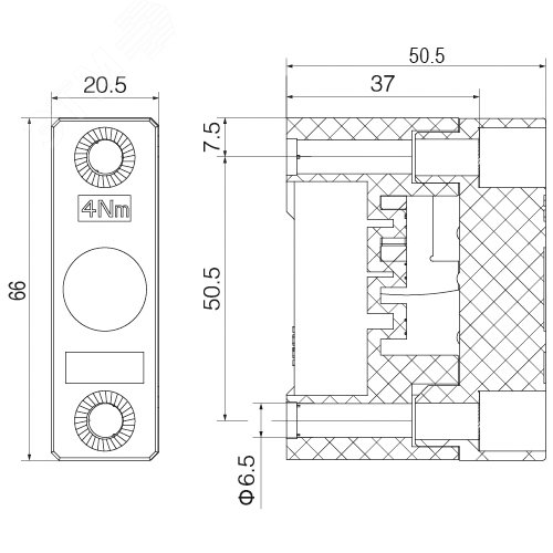 Держатель шин 12,15,20,25,30x5,10 1п60мм - фото 2
