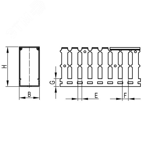 Короб перфорированный RL12 80х100 синий - фото 5