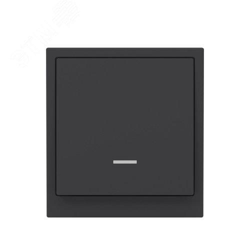 Переключатель одноклавишный с подсветкой, KANT, черный уголь - фото 8