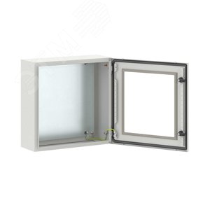 Щит монтажный ЩМП 500x500x200 мм STE с М/П с прозрачной дверью - фото 1