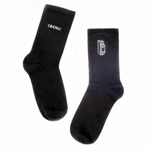 Носки черные с вышивкой, размер 41-44 - фото 2