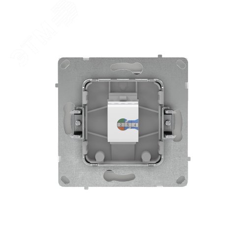 Компьютерная розетка RJ-45 без шторки, кат.5е одинарная, KANT, белая магнолия - фото 3