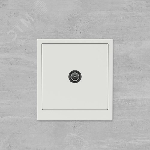 Розетка TV проходная, KANT, белый песок - фото 6