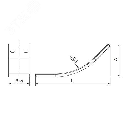 Крышка на угол вертикальный внутренний 45 градусов 80х150, 1,2 мм, горячий цинк, в комплекте с крепежными элементами необходимымидля монтажа - фото 2