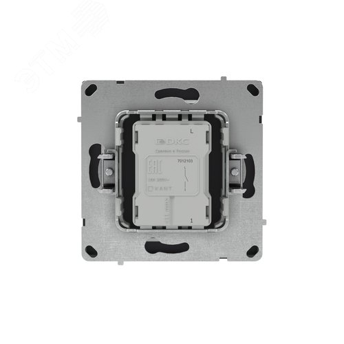 Выключатель одноклавишный, KANT, черный уголь - фото 3