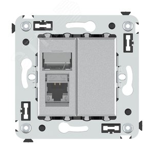 Avanti Компьютерная розетка RJ-45 в стену, кат.5e одинарная экранированная, Закаленная сталь - фото 2