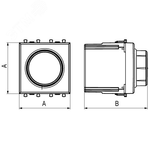 Avanti Механизм управления вентиляторами ''Черный квадрат'' 2 модульный - фото 6