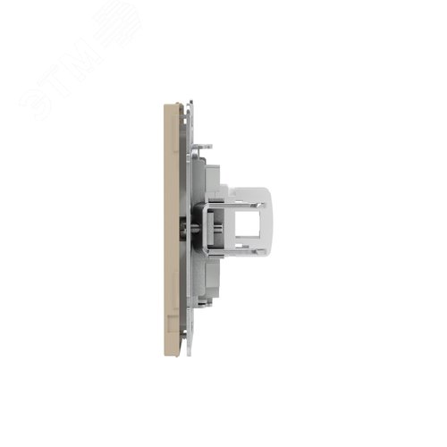 Компьютерная розетка RJ-45 без шторки, кат.6А одинарная,KANT, ванильный марципан - фото 4