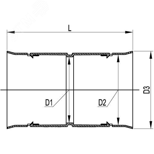 Муфта 90мм для двустенных-дренажных труб - фото 2
