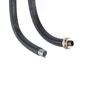 Металлорукав DN 16мм в полиуретановой оболочке Dвн15,5 мм Dнар 21,0мм 50м цвет черный - фото 2