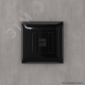 Avanti Компьютерная розетка RJ-45 без шторки в стену, кат.6 одинарная,  Черный квадрат - фото 5