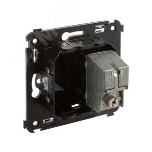 Avanti Розетка TV в стену, проходная, ''Черный квадрат'' - фото 4