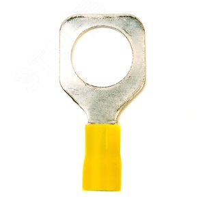Наконечник кабельный НКИ 6-12 с изолированным фланцем желтый (50шт) - фото 2