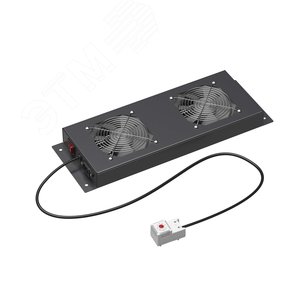 Модуль потолочный 2 вентилятора с термостатом для крыши 600 RAL9005 - фото 2