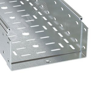 Лоток перфорированный 500х100 L=3000мм толщина 1.2мм горячеоцинкованный - фото 1