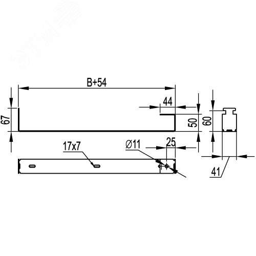 Держатель огнезащитной перегородки 300 мм - фото 2