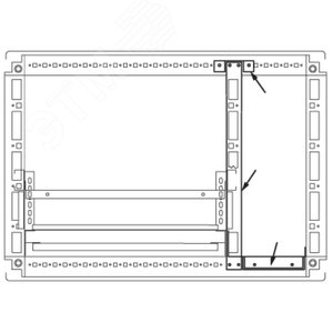 Изображение товара CAE/CQE Комплект для создания кабельного отсека для шкафов 2000х400 (шт)