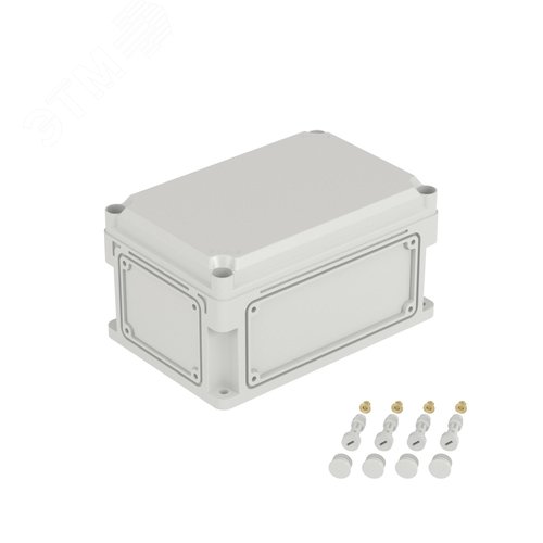 Корпус IP66/IP67, 300х200х160 мм, без МП, с фланцами, непрозрачная крышка H= 35 мм - фото 1