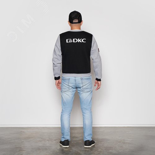 Бомбер черно- серый, размер 3XL - фото 3