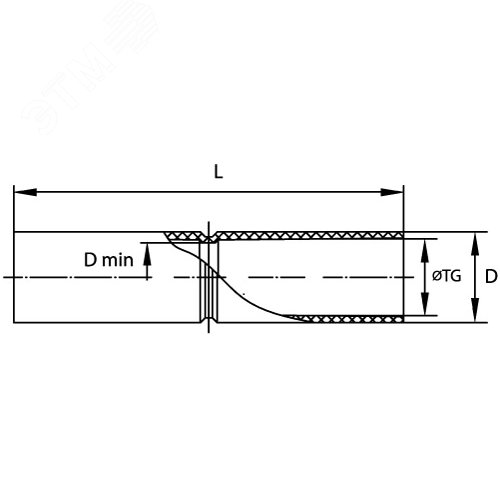 Муфта 20мм труба-труба с огранич IP40 - фото 4