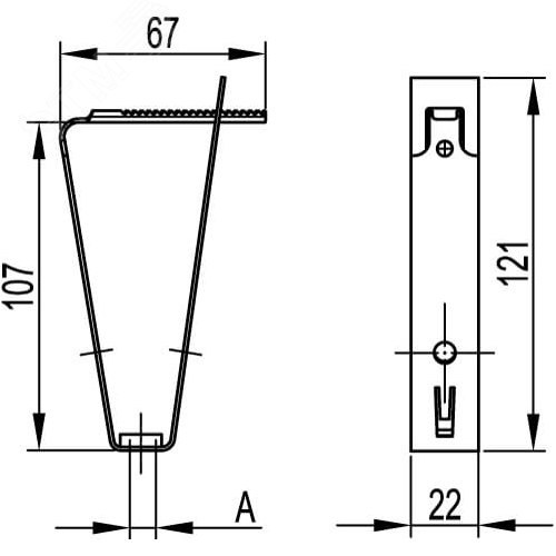 Крепление к профнастилу потолочное М10 - фото 2