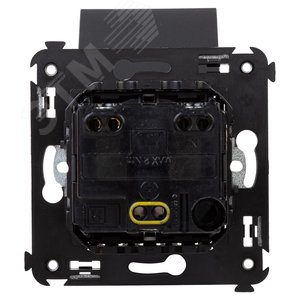 Avanti Розетка с крышкой в стену, 2P+E, с з/ш, , Черный матовый - фото 3