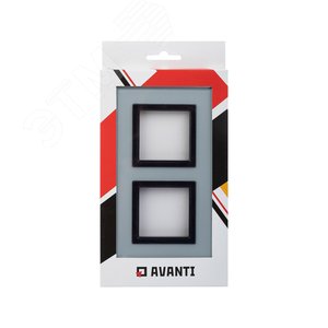 Рамка из натурального стекла, ''Avanti'', светло-серая, 4 модуля - фото 5