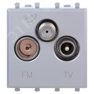Изображение товара Avanti Розетка TV-FM-SAT модульная закаленная сталь 2 модуля (шт)