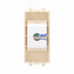 Avanti Телефонная розетка RJ-12 без шторки модульная, Ванильная дымка, 1 модуль - фото 4
