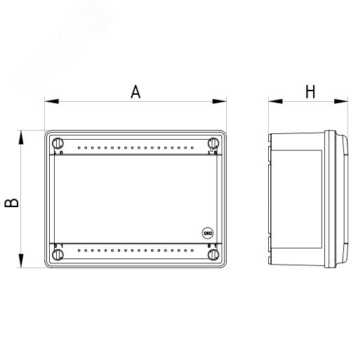 Коробка пластиковая FS с гладкими стенками и клеммникамиIP56 240x190x90мм 6р 450V 20A 10мм.кв нержавеющий контакт - фото 2