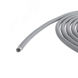 Металлорукав DN 50мм в гладкой ПВХ изоляции Dвн   50,5 мм Dнар 58,5 25м цвет серый - фото 1