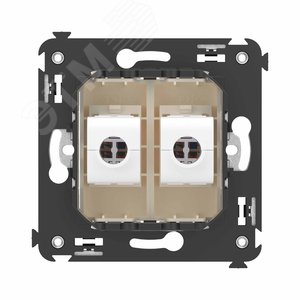 Avanti Компьютерная розетка RJ-45 без шторки в стену, кат.6 двойная,  Ванильная дымка - фото 4