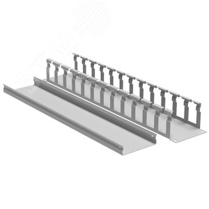 Органайзер кабельный с крышкой 2U, глубина 60 мм, для 19'' IT-корпусов ДКС серии STI/CQE, RAL7035 - фото 2