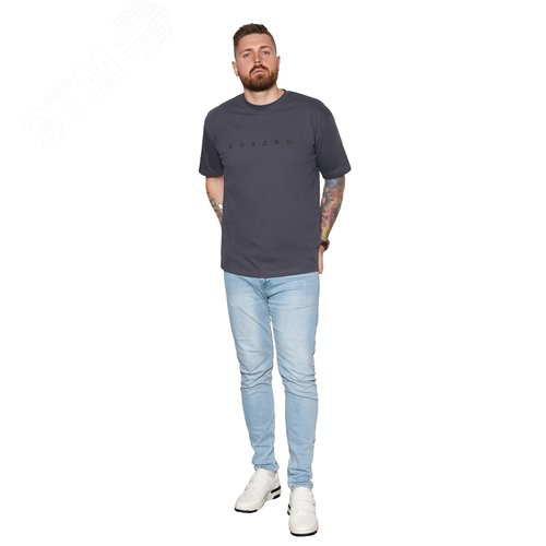 "Футболка из хлопка серая ""Создаю"", размер S" - фото 1