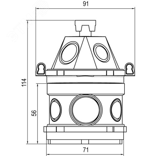 Коробка универсальная установочная для заливки в бетон 90Х71 h114 - фото 3