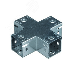 Ответвитель горизонтальный Х-образный 50х50 глухой цинк-ламельный - фото 1