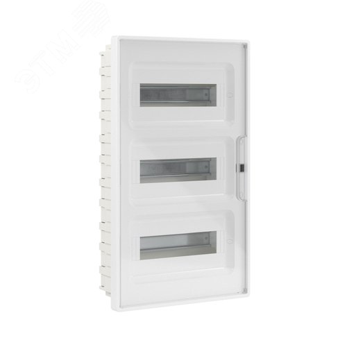 Изображение товара Щиток 36 мод встраиваемый FRAME ЩРв-П-36, белый, с прозрачной дверцей, с 4 шинами PEN (2шт на 8 отв. и 2шт на 10 отв.) F36B1WT DKC (шт)