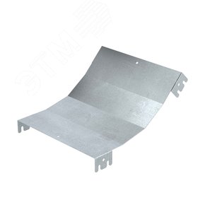 Крышка на угол вертикальный внутренний 45 градусов, 80х300, R900, в комплекте с крепежными элементами и соединительными пластинами, необходимыми для монтажа, цинк-ламельная - фото 1