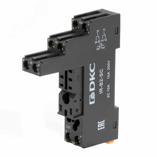 Колодка с винтовыми клеммами для реле на 2 группы IR-24DC/230AC-2CO - фото 7